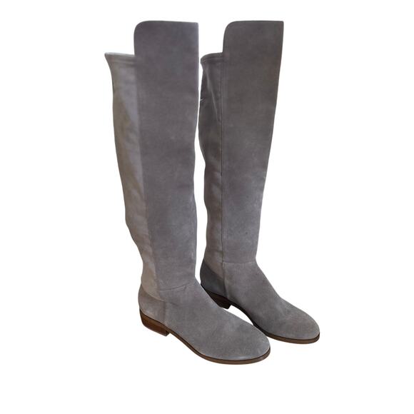Sole Society Calypso Mushroom Grey Suede Over the Knee Pull On boots - Picture 1 of 8